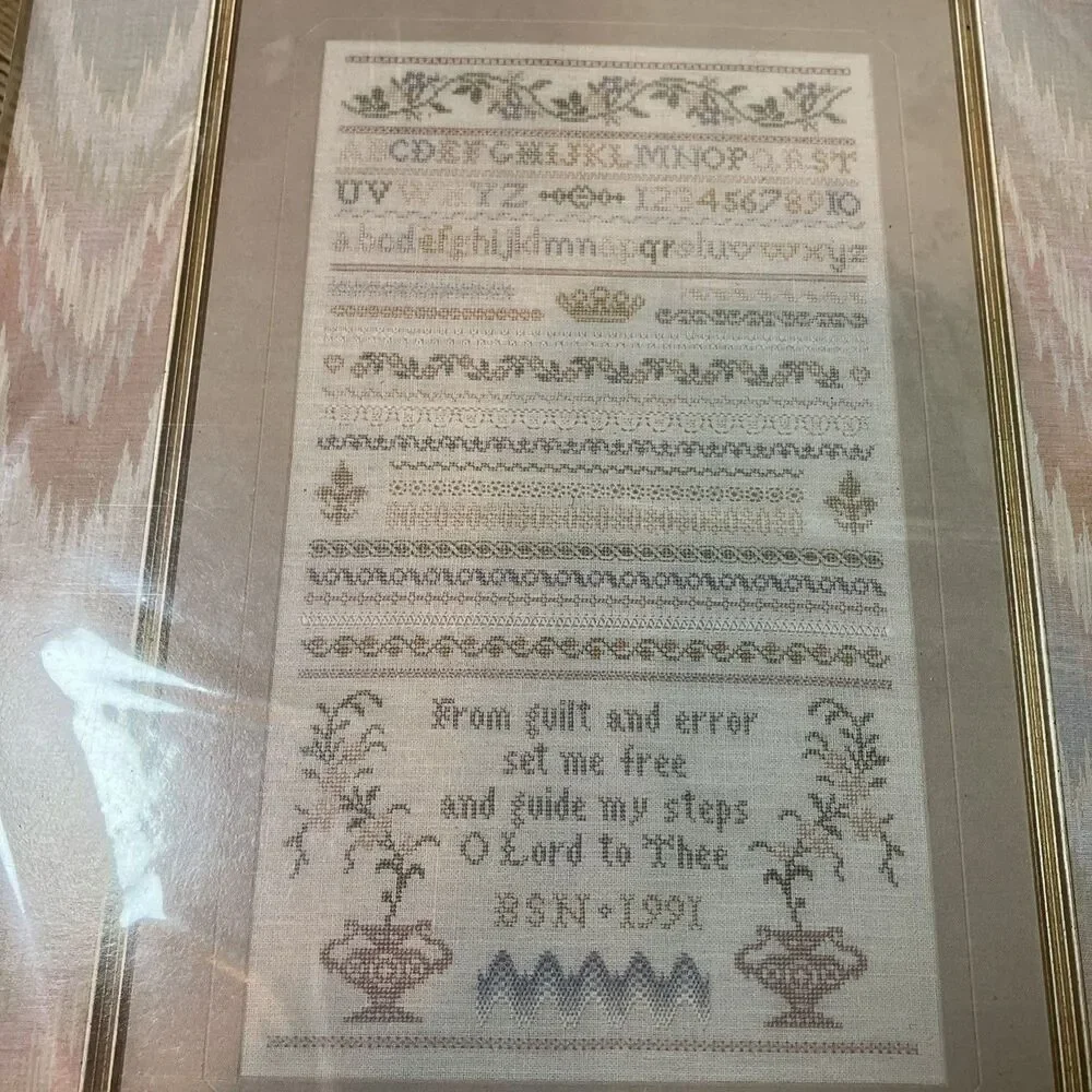 VTG 91 Serendipity Designs Silk On Linen Cross Stitch Needlepoint Craft Kit NIP